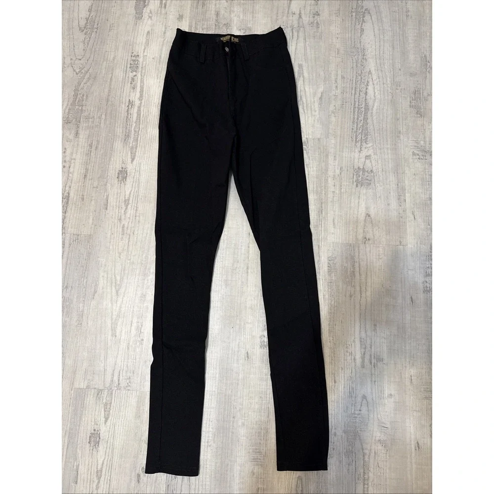 Bamboo jeans super skinny stretchy black ~ L